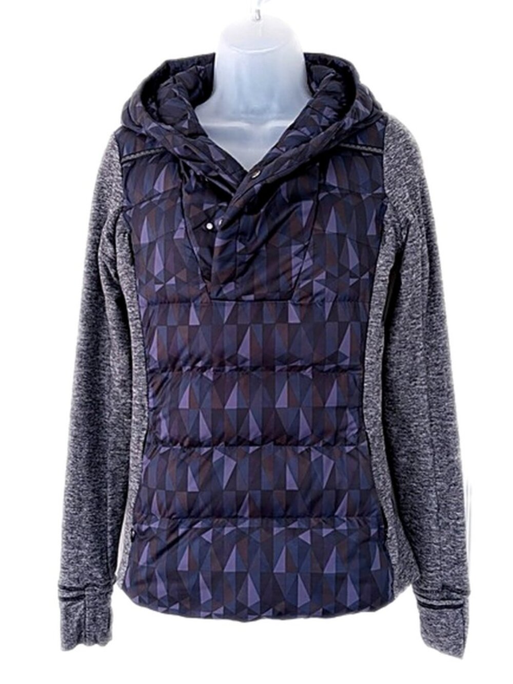 Lululemon Jacket Fluff Off Pullover in Stained Glass Love Nightfall Black size 4